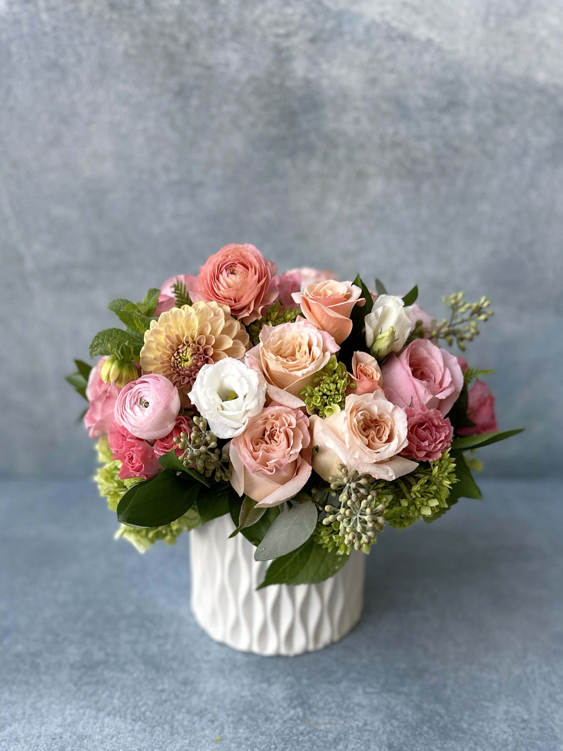 Melon - Orange and Pink Flowers Arrangement | Alexandria VA | DC