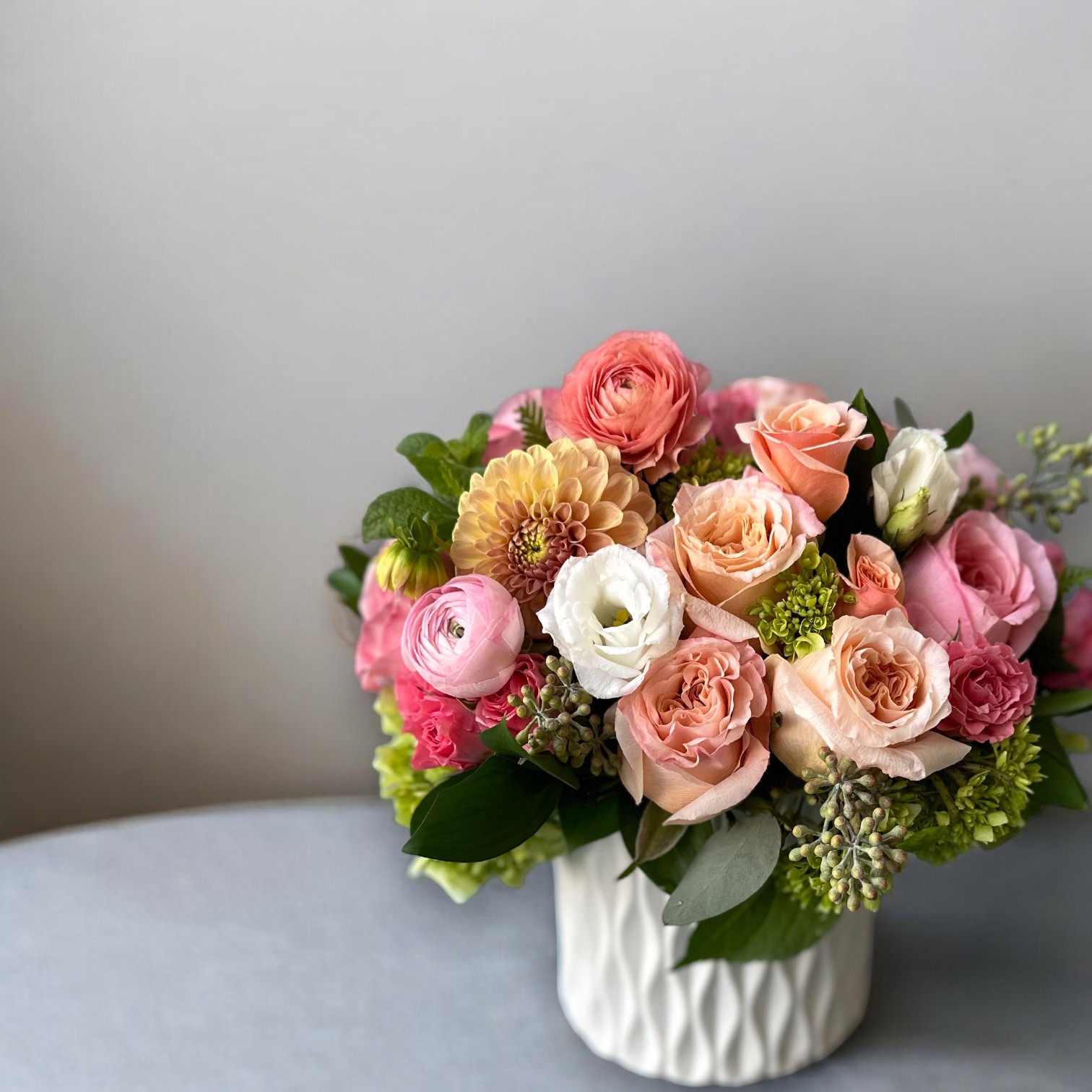 Melon - Orange and Pink Flowers Arrangement | Alexandria VA | DC