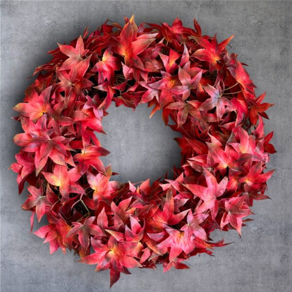 faux 24" maple leaf wreath