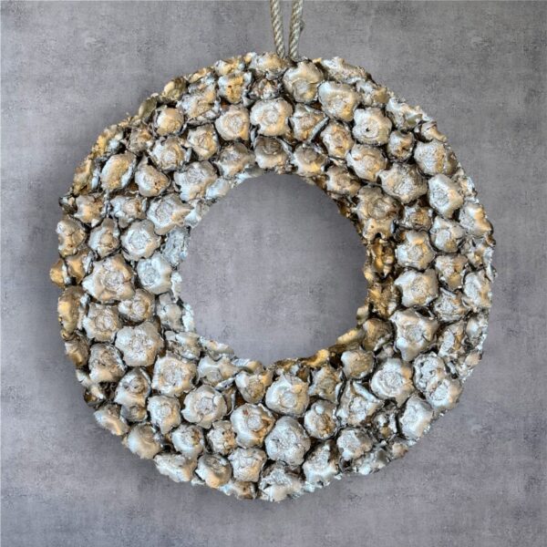 champagne cocoa flower wreath