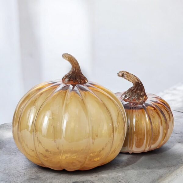 hayride glass pumpkin