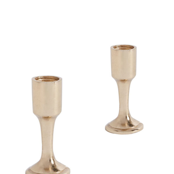 gold solitaire candlestick duo