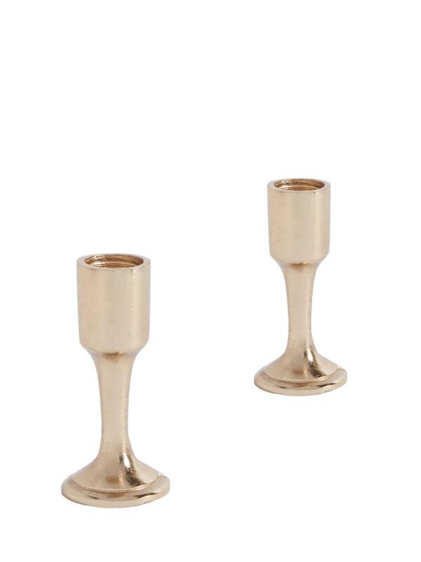 gold solitaire candlestick duo