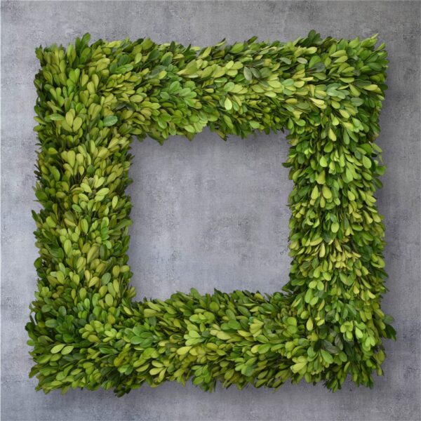 square boxwood wreath